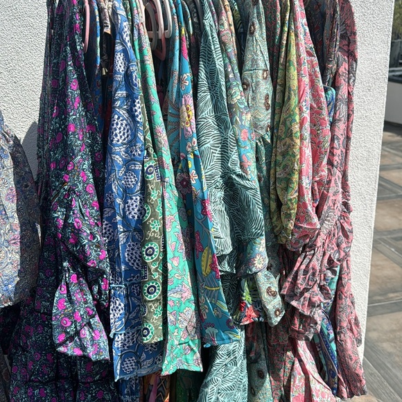 218. BOHEMIAN BOHO SILKY DRESS RESORT LIVE SHOW ALERT - Picture 3 of 7